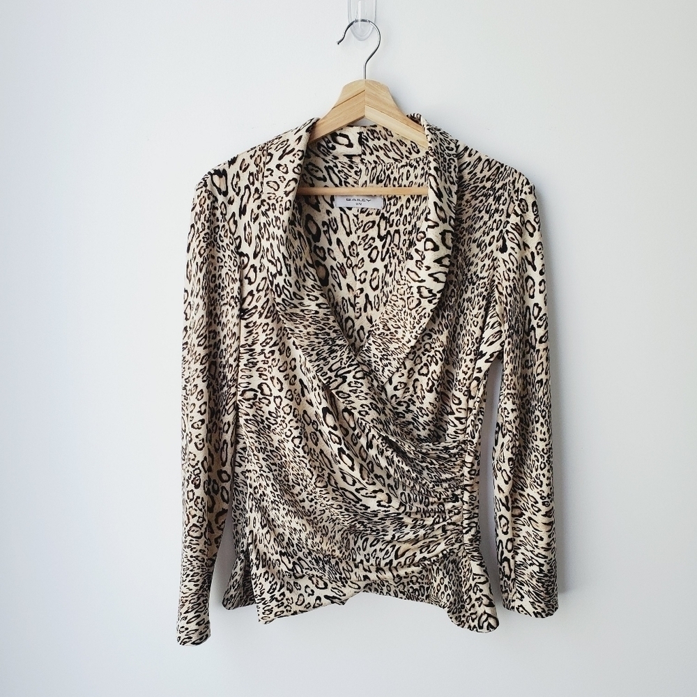 Bailey Leopard Print Wrap Top